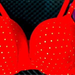 Cacique red push up covertible bra -NWT